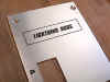 Closeup of Lightning Rods logo engraving